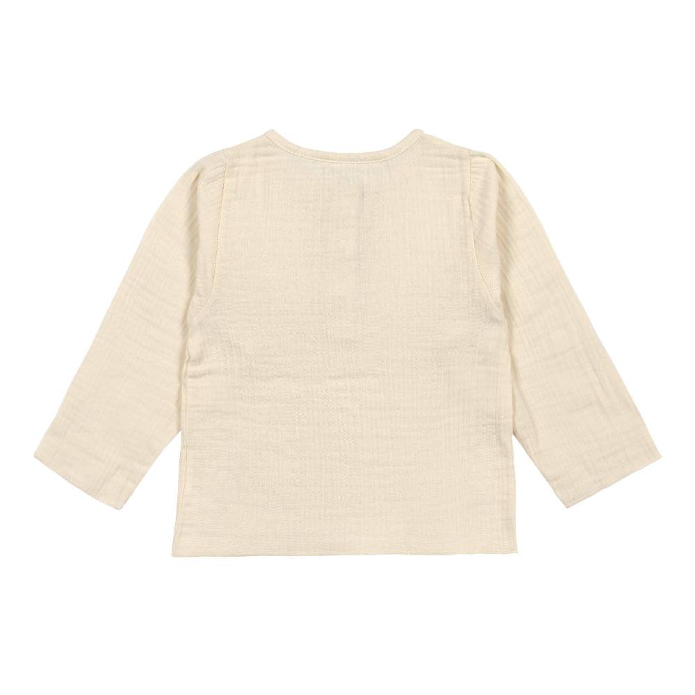 Lässig Musselin Langarmshirt - Bio Baumwolle, Hellgelb Super Rabatt
