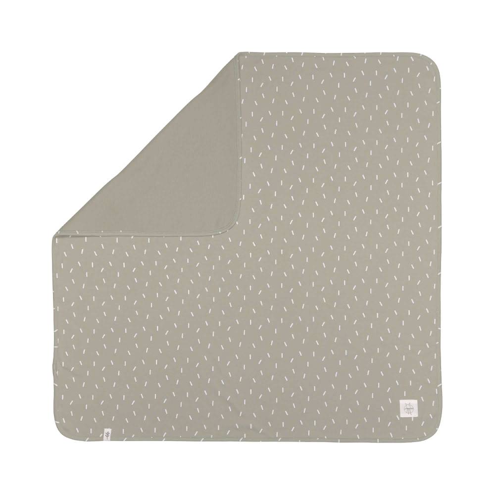 Lässig Babydecke - Bio Baumwolle, Speckles Oliv