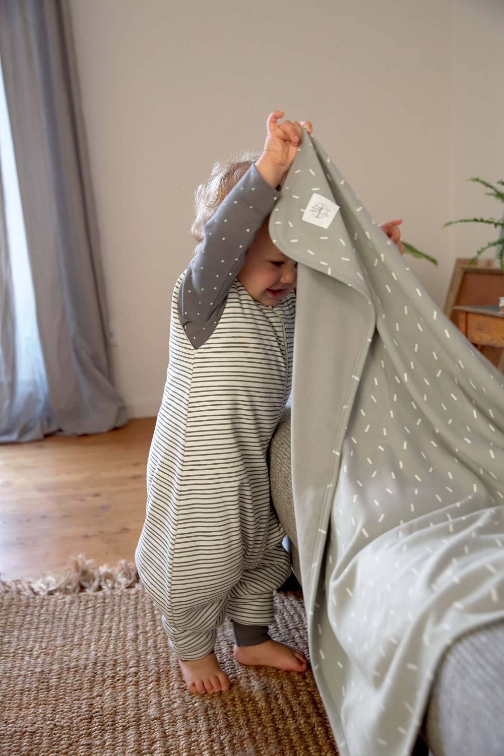 Lässig Babydecke - Bio Baumwolle, Speckles Oliv Fabrikladen