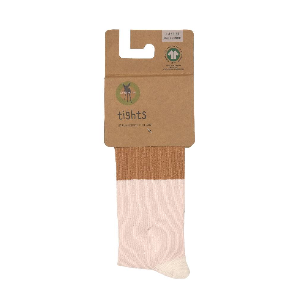 Lässig Strumpfhose GOTS - Tights, Block Streifen Rosa Karamell Black Friday Preise