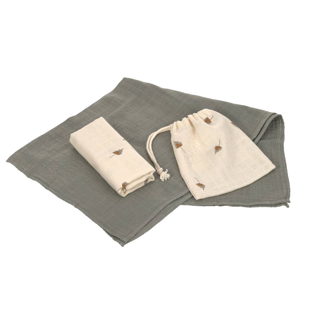 Lässig Mulltücher 2er Set M - Taupe, Grau Online