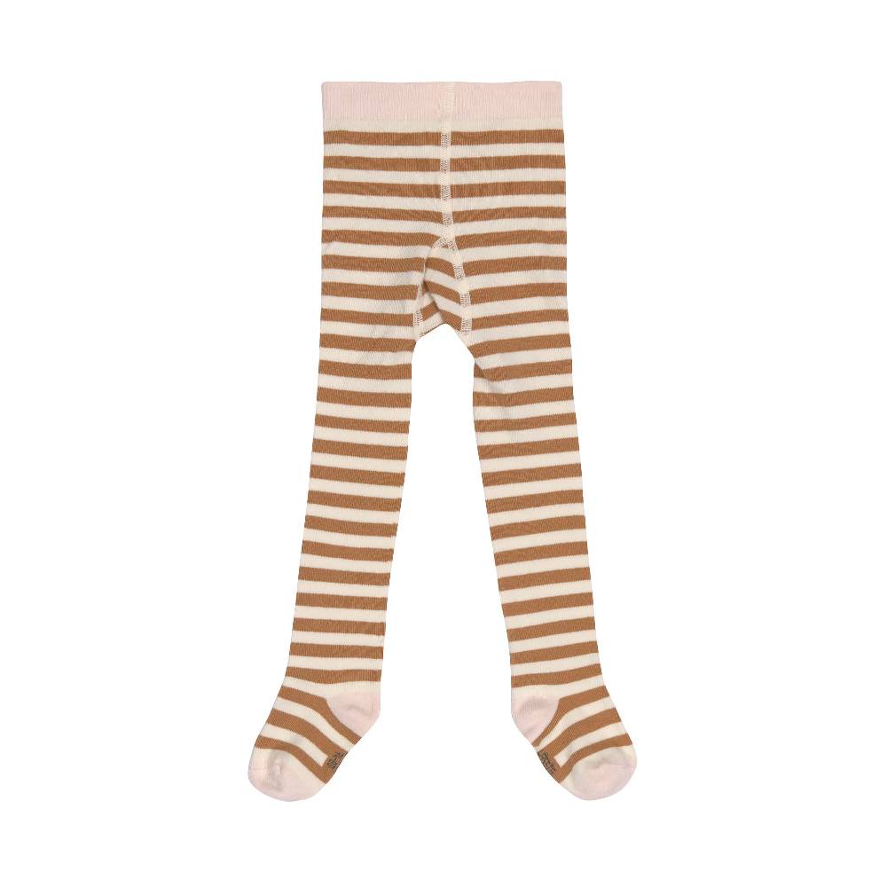 Lässig Strumpfhose GOTS - Tights, Streifen Karamell Weiß Angebote