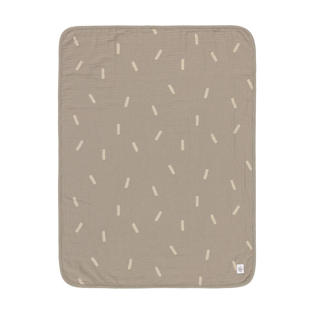 Lässig Babydecke - Bio Baumwolle, Speckles Olive