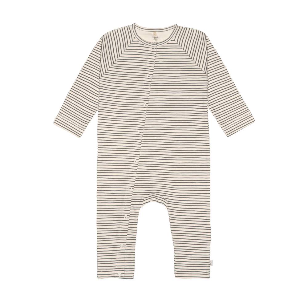 Lässig Baby Schlafanzug - Bio Baumwolle, Striped, Grau