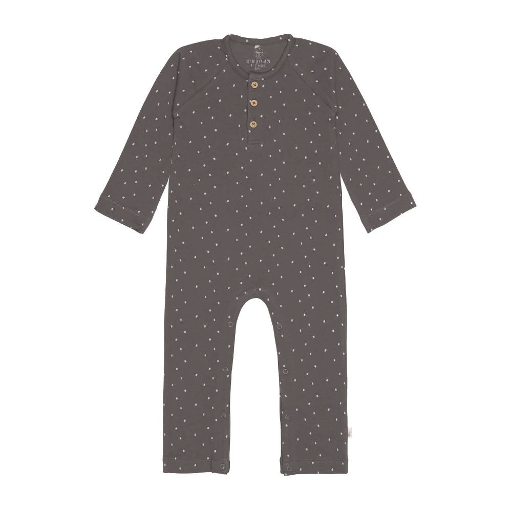 Lässig Strampler, Baby Overall - Bio Baumwolle, Spots Anthrazit