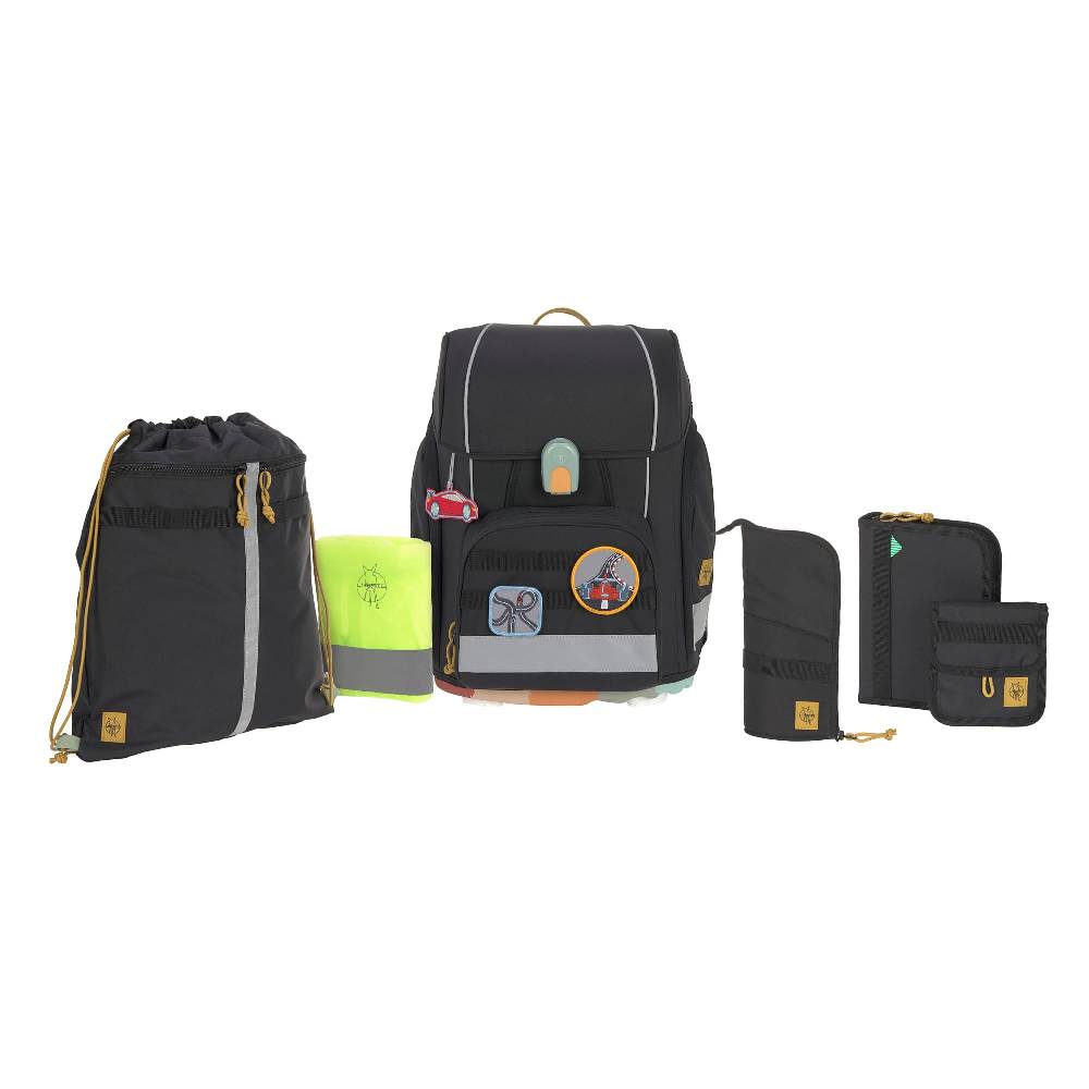 Lässig Schulranzen Set 7-teilig, Boxy Unique Black