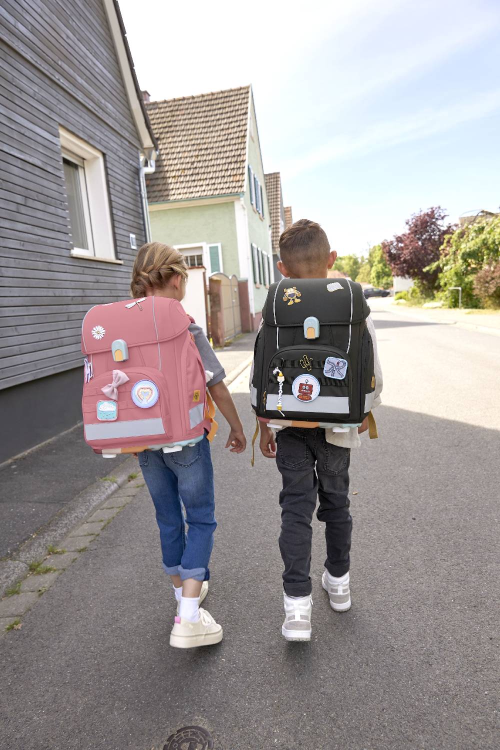 Lässig Schulranzen Set 7-teilig, Boxy Unique Black Versandkostenfrei