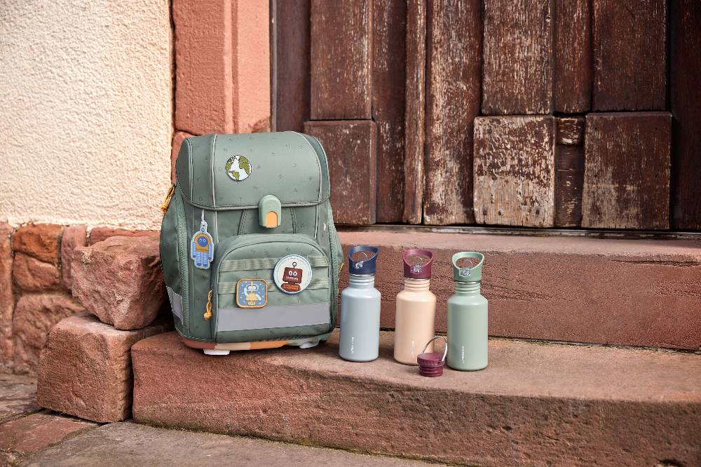 Lässig Edelstahl Kinder Trinkflasche - Unique, Hellblau Flash Sale