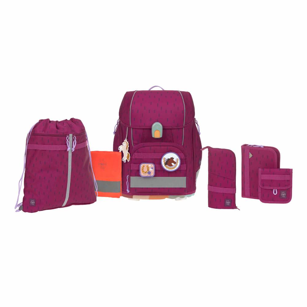 Lässig Schulranzen Set 7-teilig, Boxy Unique Speckles Berry Begrenztes Angebot