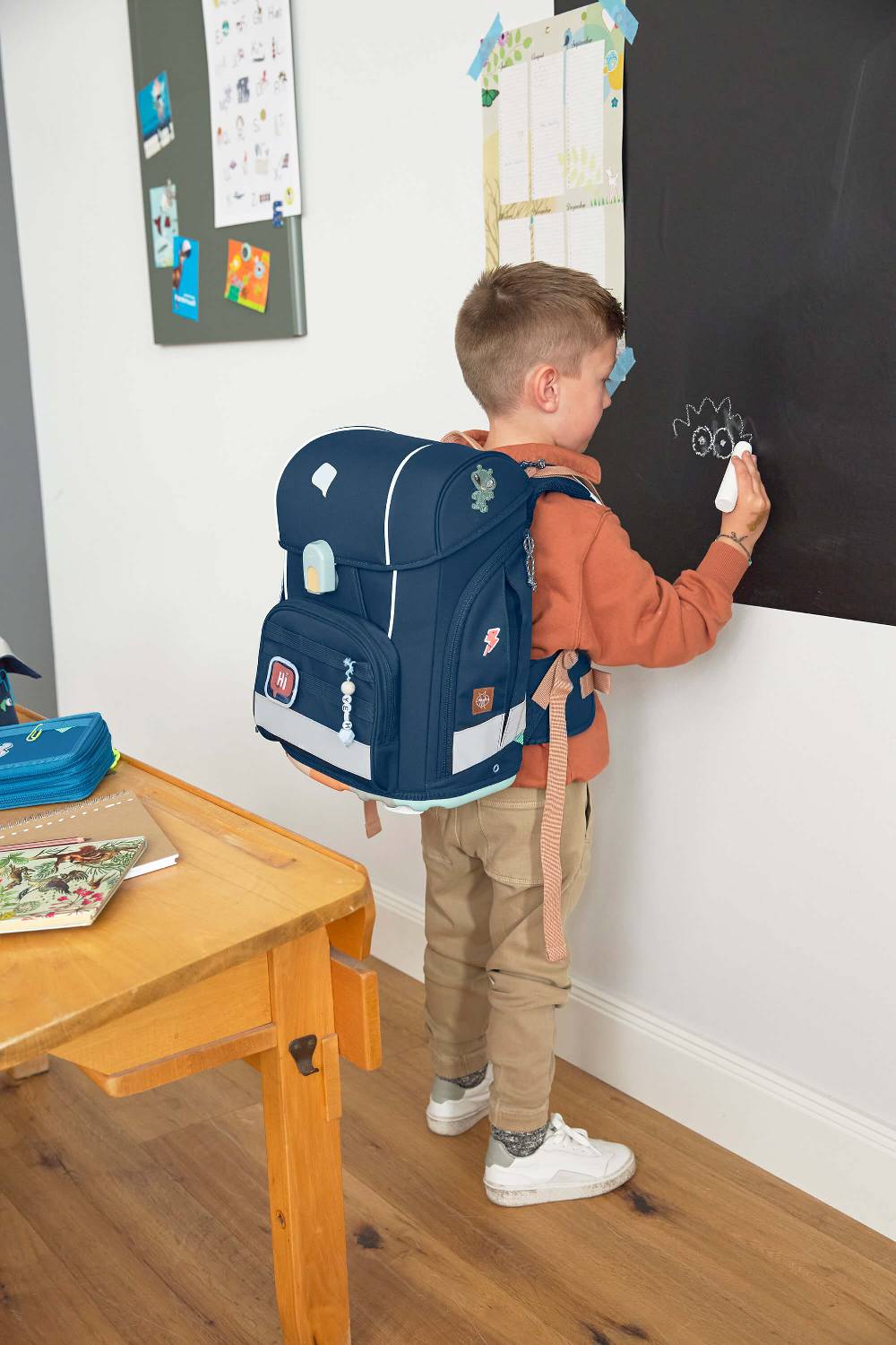 Lässig Schulranzen Set 7-teilig, Boxy Unique Navy Online Shopping