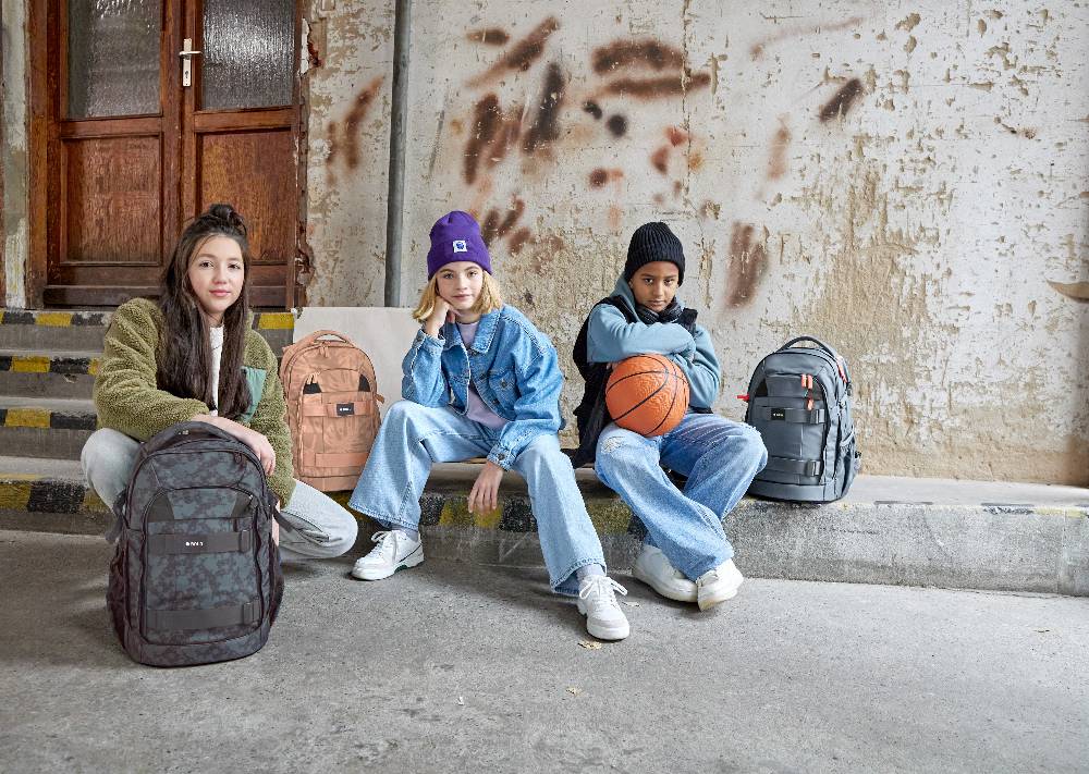 Lässig Schulrucksack - BOLD Origin Spots, Blau Vatertagsangebot