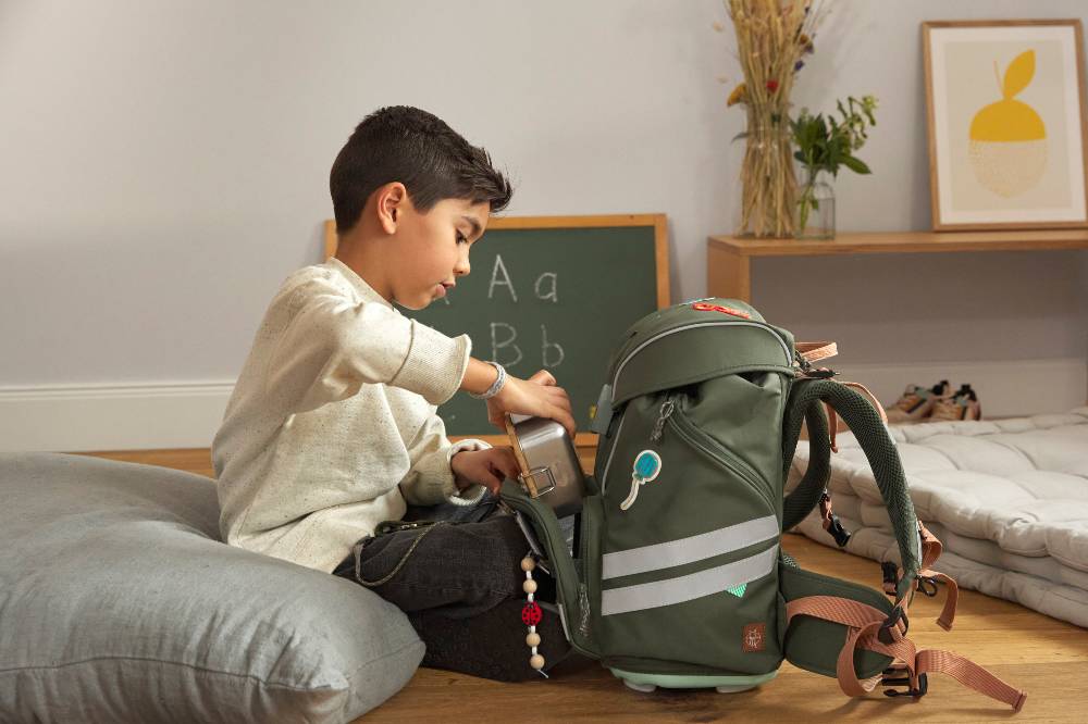 Lässig Schulranzen Set 7-teilig, Flexy Unique Olive Heißer Verkauf
