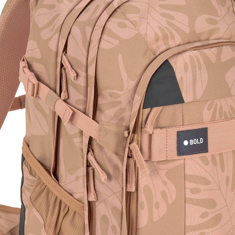 Lässig Schulrucksack - BOLD Origin Leaves, Karamell Kauf eins, bekomm eins gratis