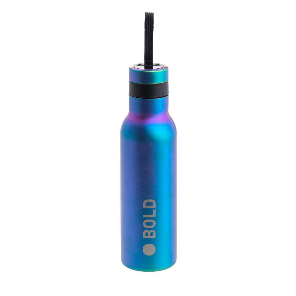 Lässig Edelstahl Kinder Trinkflasche Doppelwandig - BOLD, Blau Violett