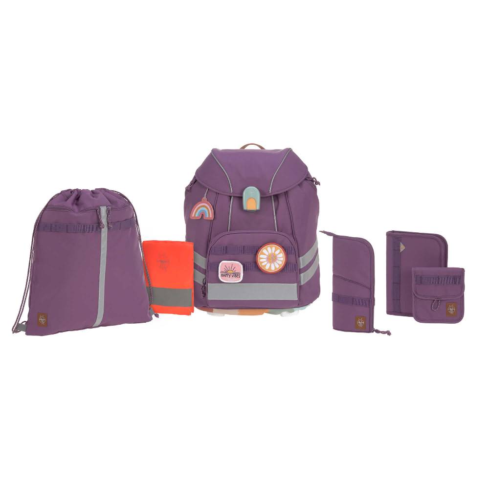 Lässig Schulranzen Set 7-teilig, Flexy Unique Purple