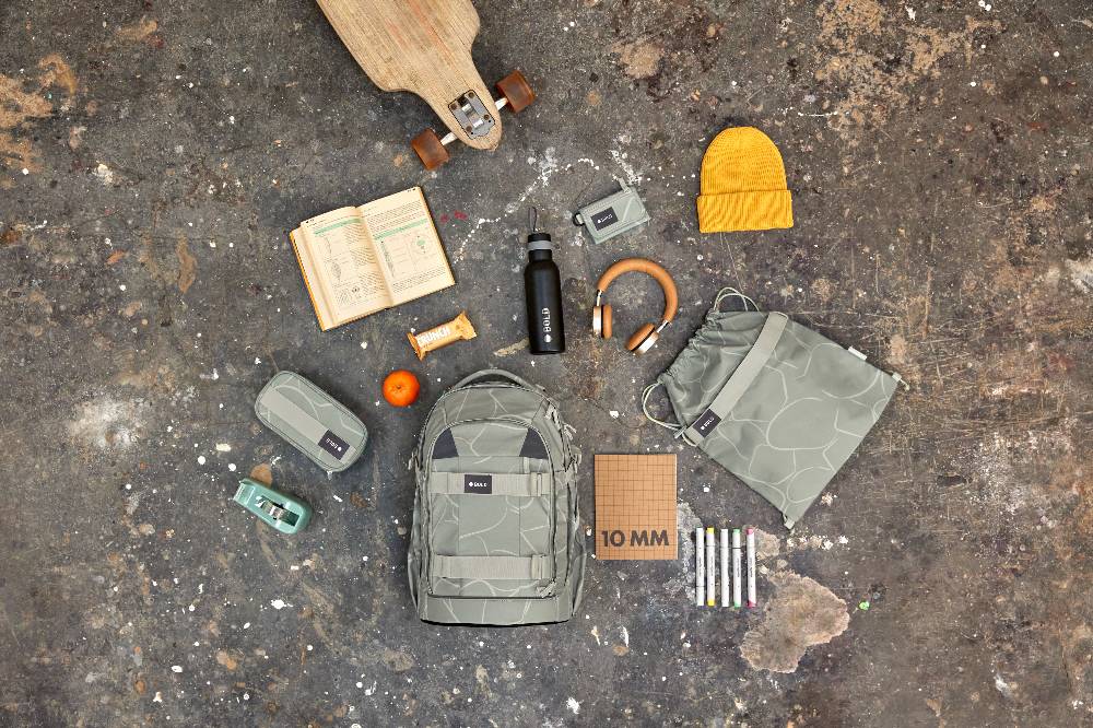 Lässig Schulrucksack - BOLD Origin Curve, Grün Vierteljährliche Förderung