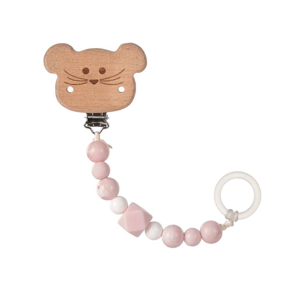Lässig Schnullerkette - Little Chums, Maus Rosa