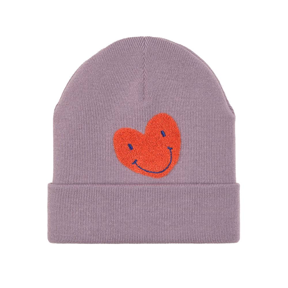 Lässig Beanie Mütze Kinder - Merino Wolle, Little Gang Lila