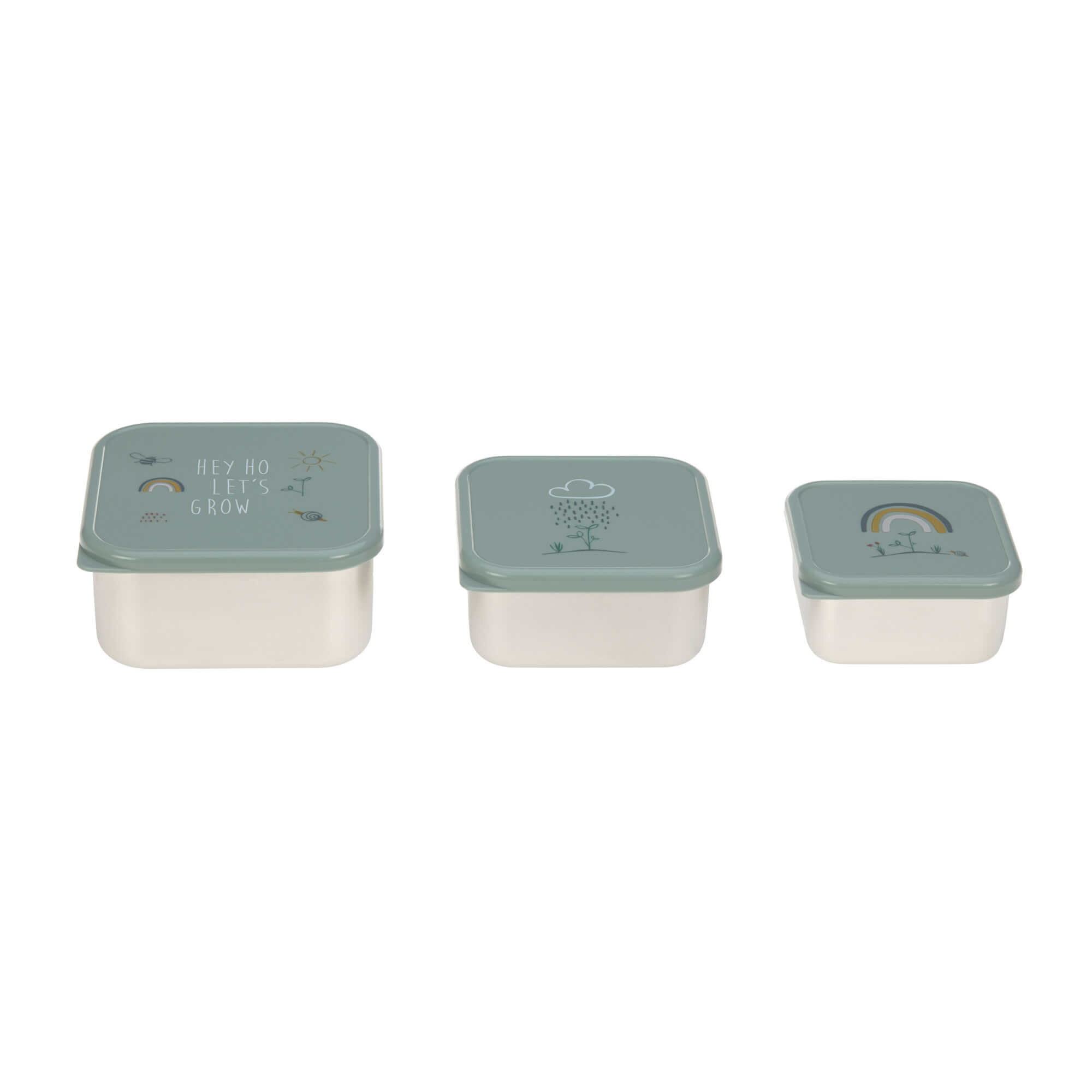 Lässig Snackbox Kinder (3er Set) - Edelstahl Brotdose, Garden Explorer Meist gekauft