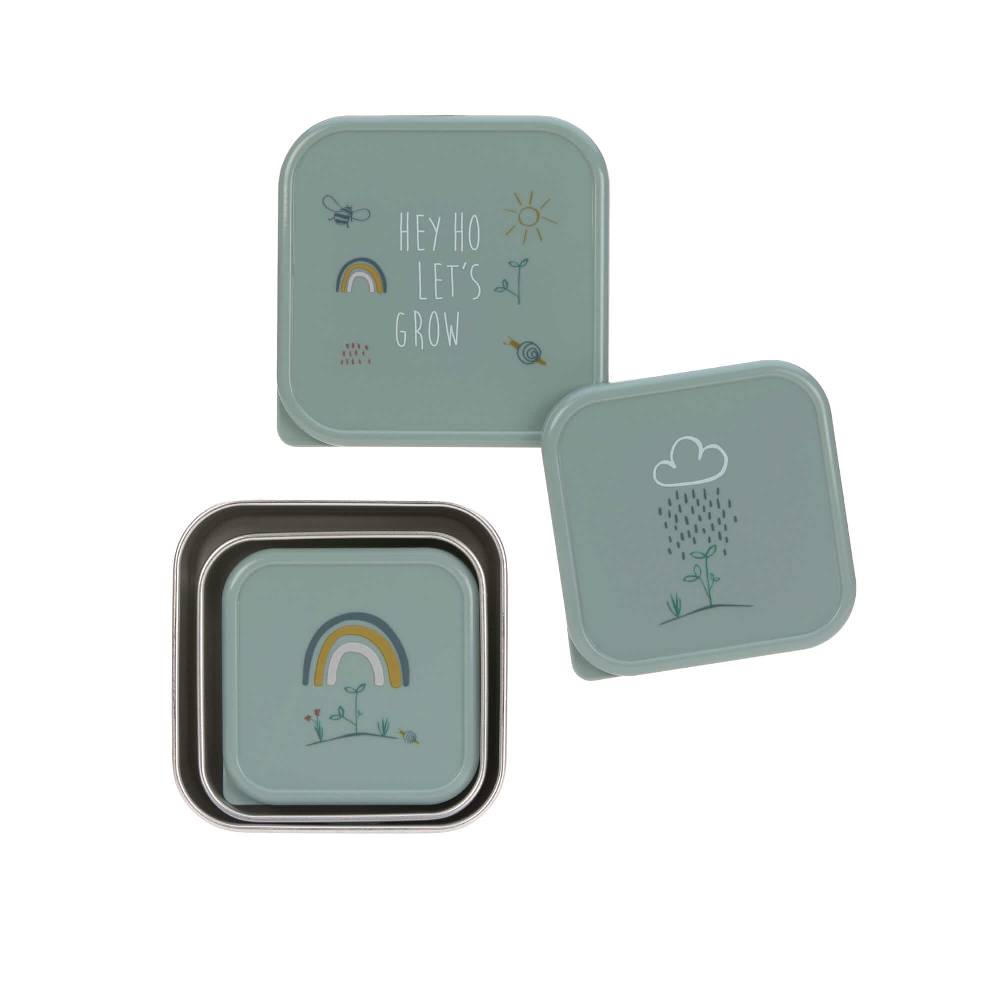 Lässig Snackbox Kinder (3er Set) - Edelstahl Brotdose, Garden Explorer Meist gekauft