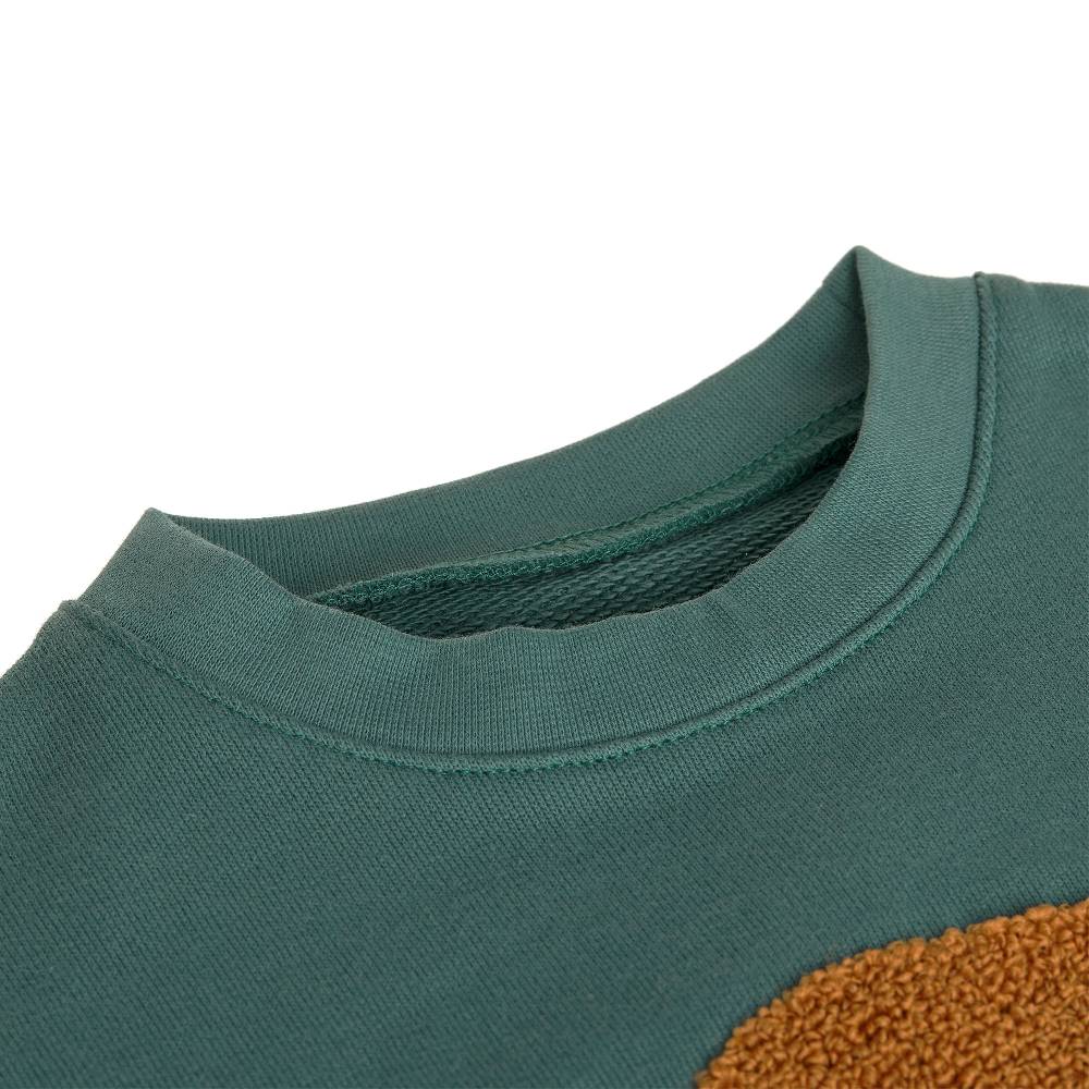 Lässig Kinder Pullover - Bio Baumwolle, Little Gang, Smile Grün Black Friday