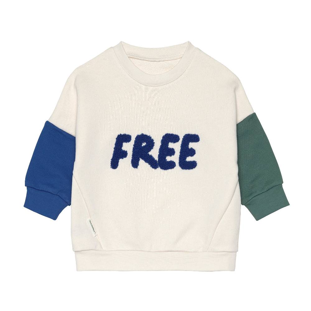 Lässig Kinder Pullover - Bio Baumwolle, Little Gang, Free Weiß