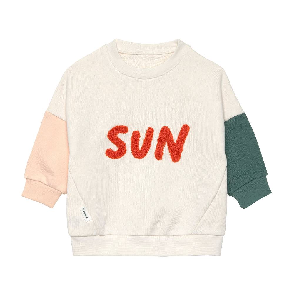 Lässig Kinder Pullover - Bio Baumwolle, Little Gang, Sun Weiß