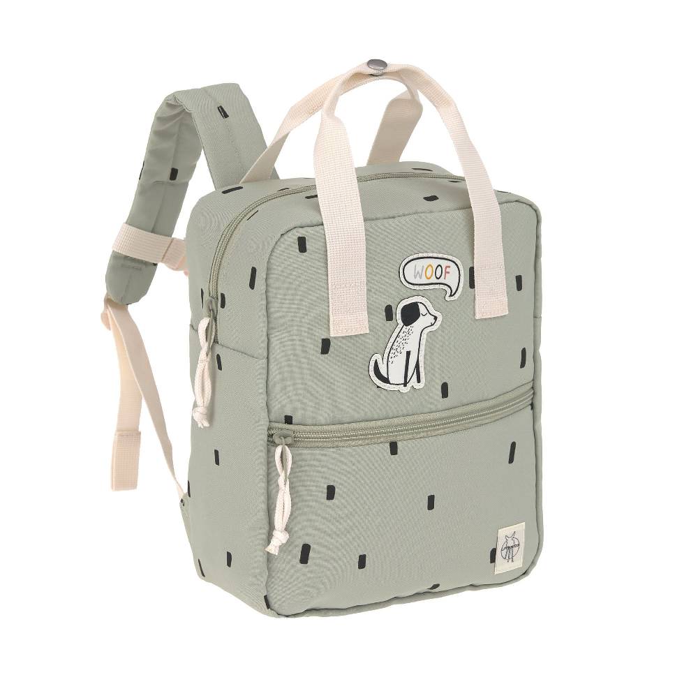 Lässig Kindergartenrucksack Square - Happy Prints, Oliv