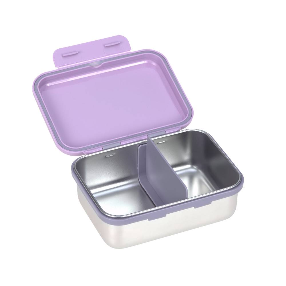 Lässig Brotdose Kinder - Edelstahl Lunchbox, Little Gang Herz Lila Jubiläumsangebot