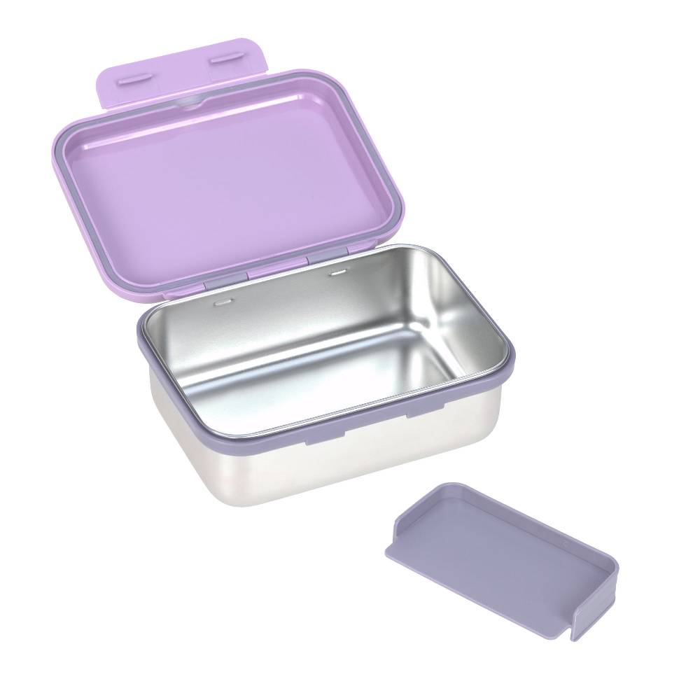 Lässig Brotdose Kinder - Edelstahl Lunchbox, Little Gang Herz Lila Jubiläumsangebot