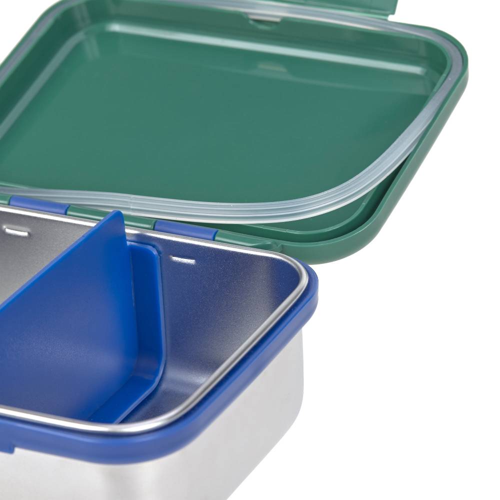 Lässig Brotdose Kinder - Edelstahl Lunchbox, Little Gang Regenbogen Grün Lagerräumung