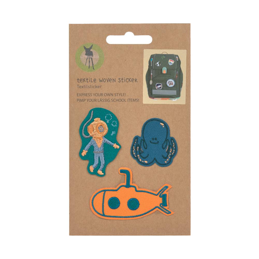 Lässig Textil-Sticker (3 Stk) - Stick on, Tiefsee Top Angebot