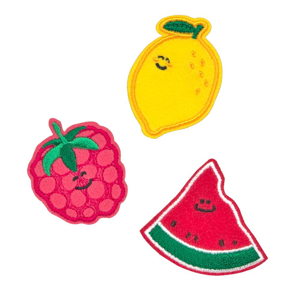 Lässig Textil-Sticker (3 Stk) - Stick on, Früchte Zeitlich begrenztes Angebot