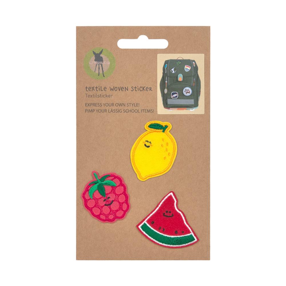 Lässig Textil-Sticker (3 Stk) - Stick on, Früchte Zeitlich begrenztes Angebot