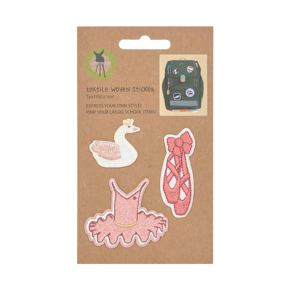 Lässig Textil-Sticker (3 Stk) - Stick on, Ballett Blitzangebot