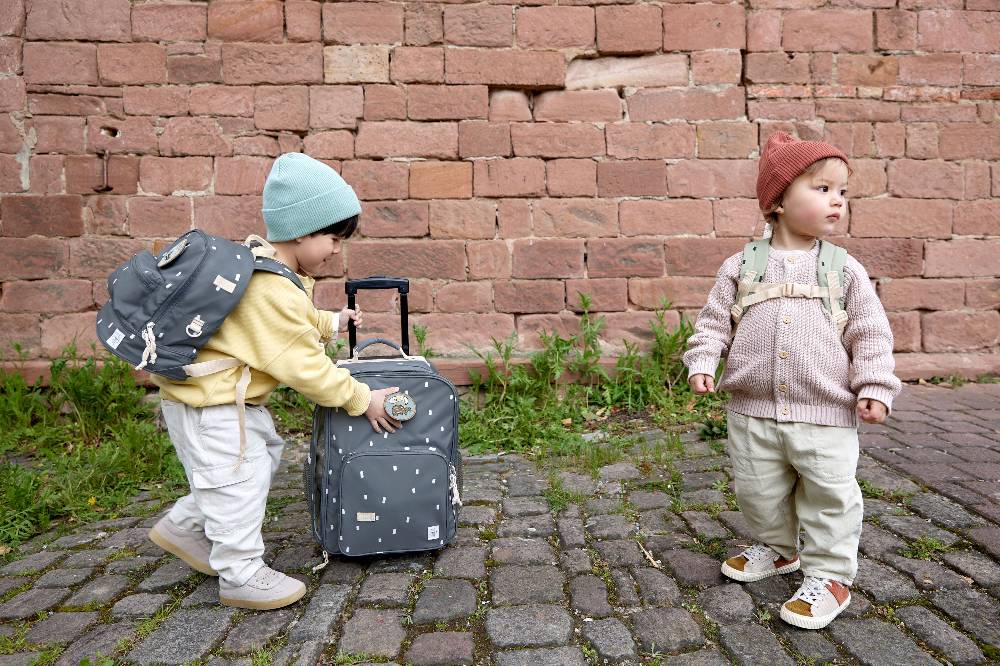 Lässig Kinderkoffer - Trolley Happy Prints, Dunkelblau Saisonale Angebote