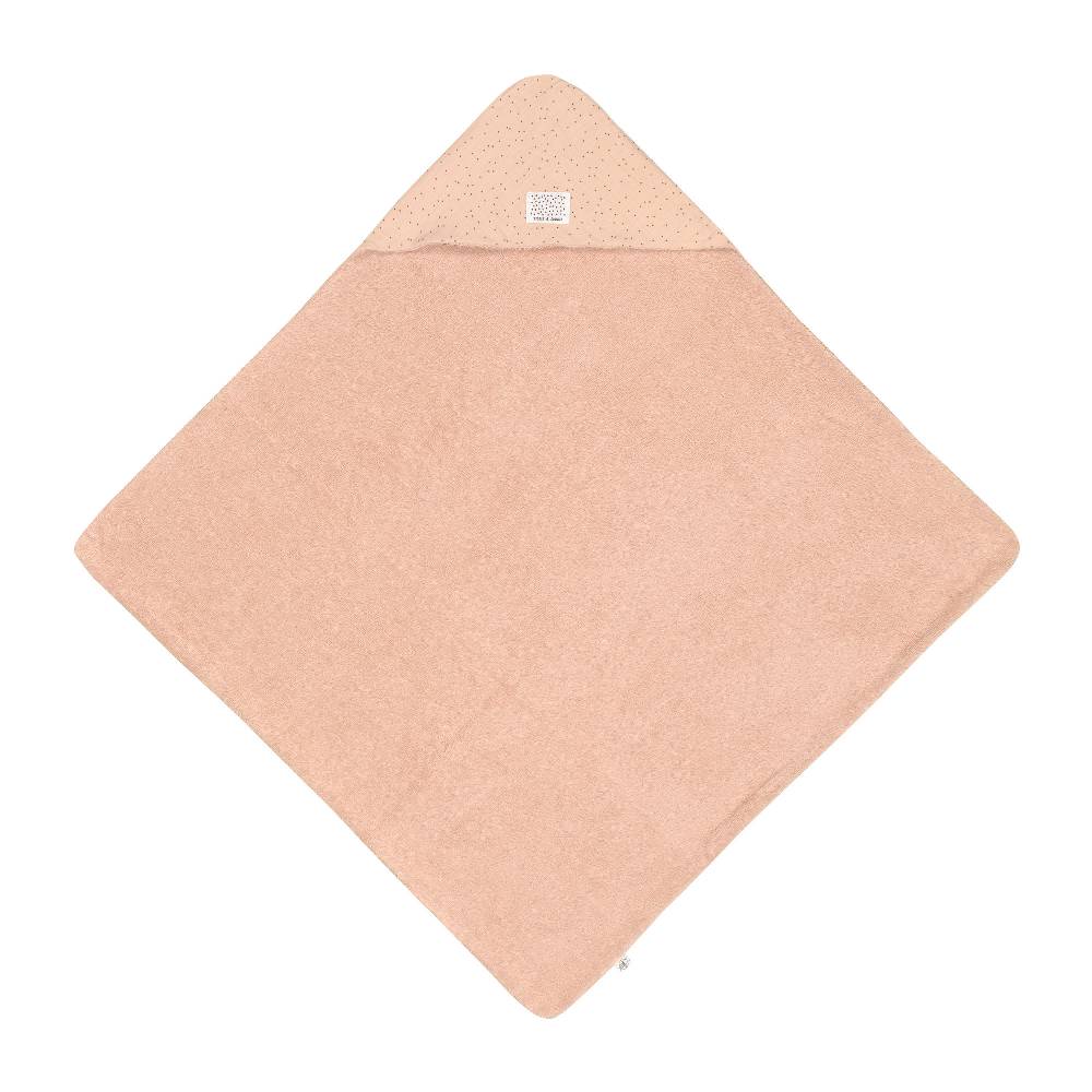 Lässig Kapuzenhandtuch Baby - Punkte, Rosa
