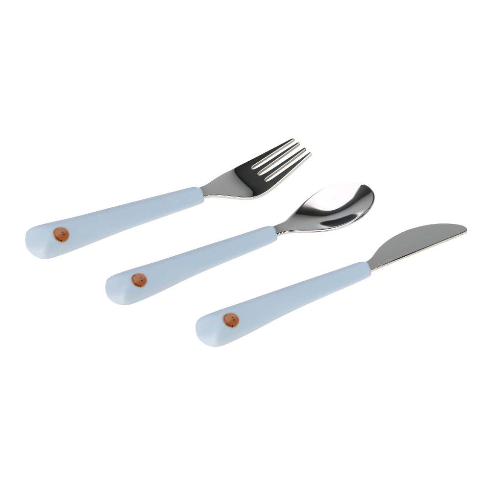 Lässig Kinderbesteck Set (Gabel, Löffel, Messer) - Happy Rascals, Smile JETZT KAUFEN
