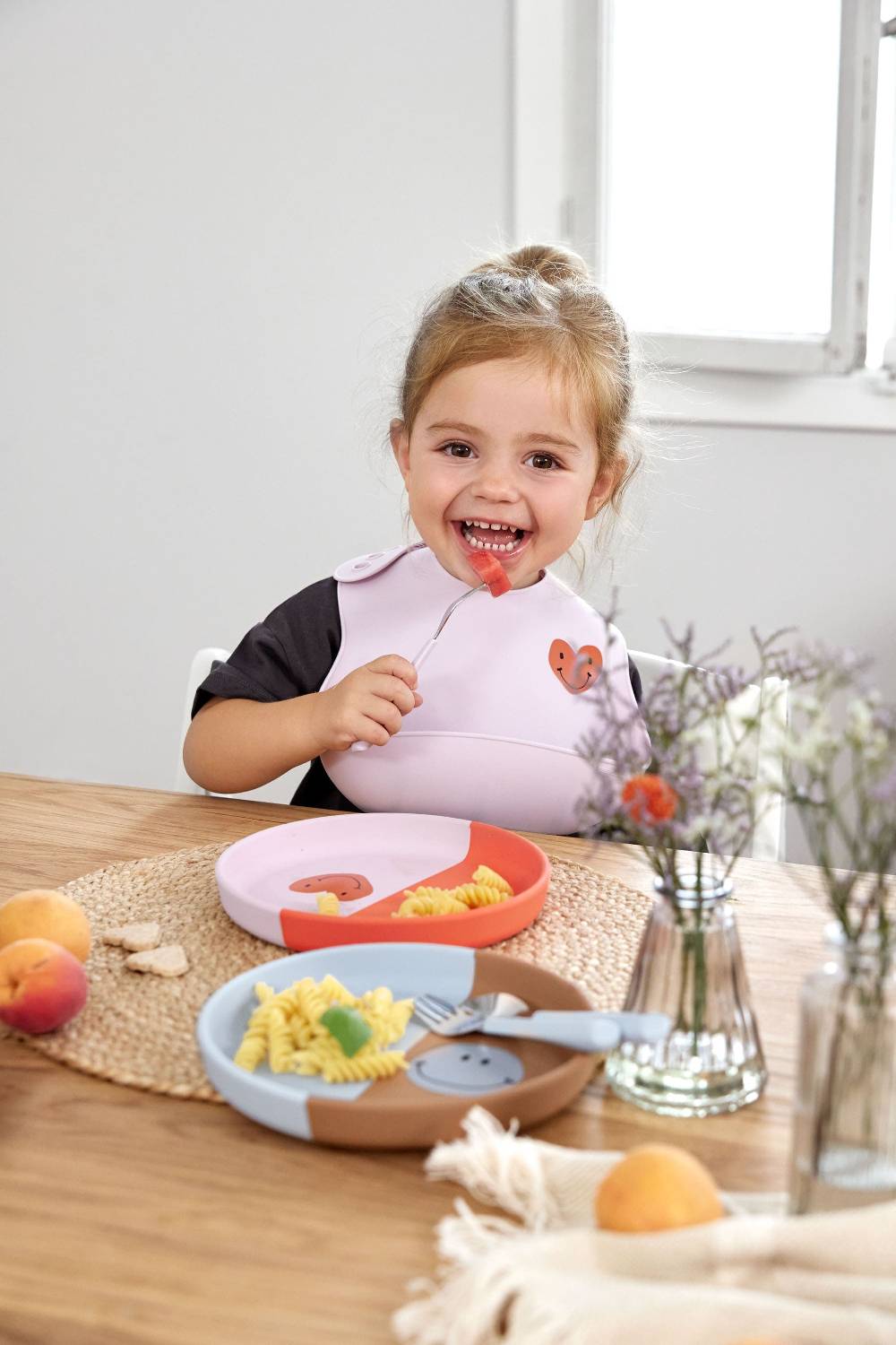 Lässig Kinderteller Silikon - Happy Rascals, Herz Vierteljährliche Förderung