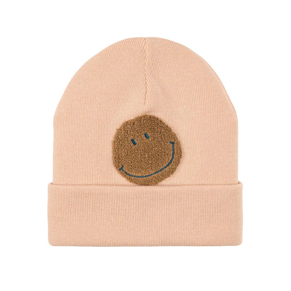 Lässig Beanie Mütze Kinder - Merino Wolle, Little Gang, Smile Rosa