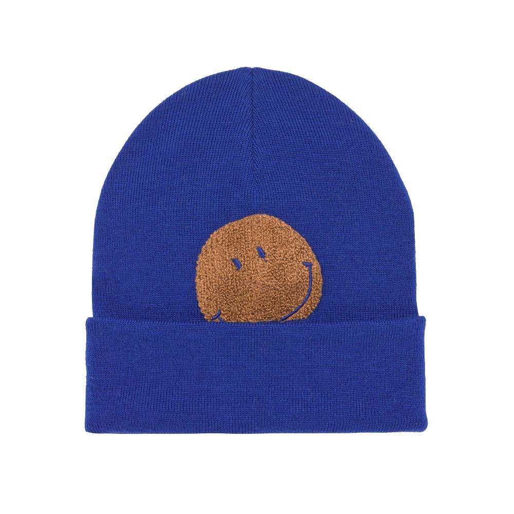 Lässig Beanie Mütze Kinder - Merino Wolle, Little Gang, Smile Blau Riesige Rabatte