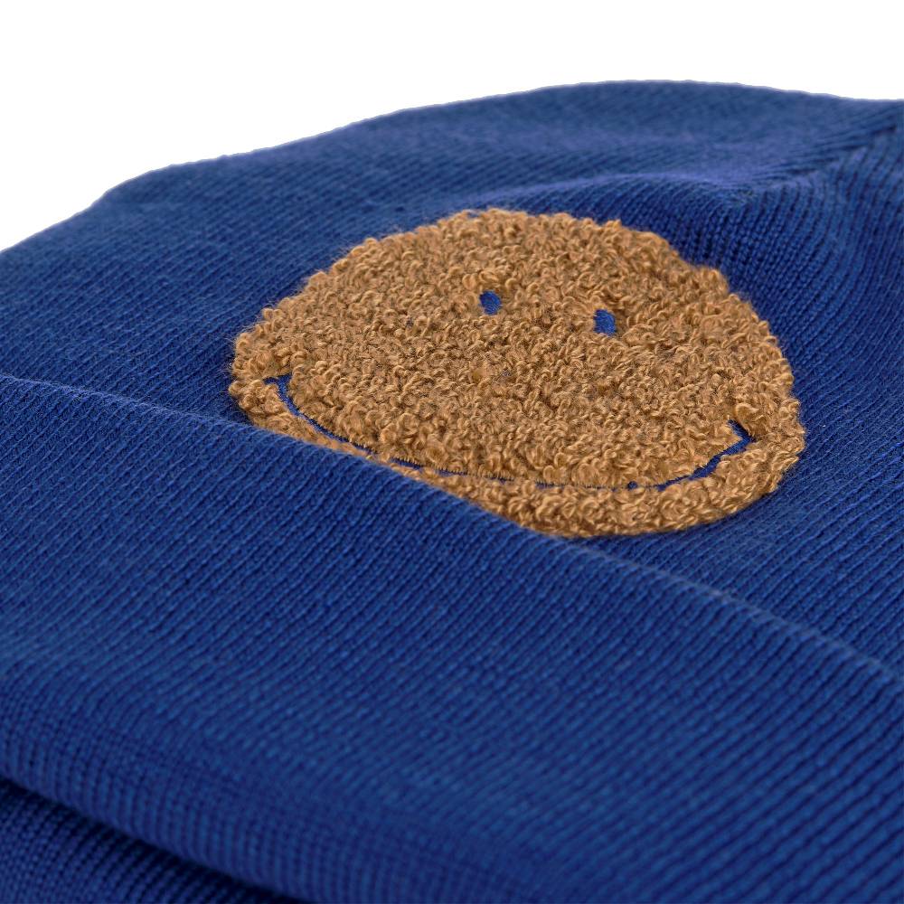 Lässig Beanie Mütze Kinder - Merino Wolle, Little Gang, Smile Blau Riesige Rabatte