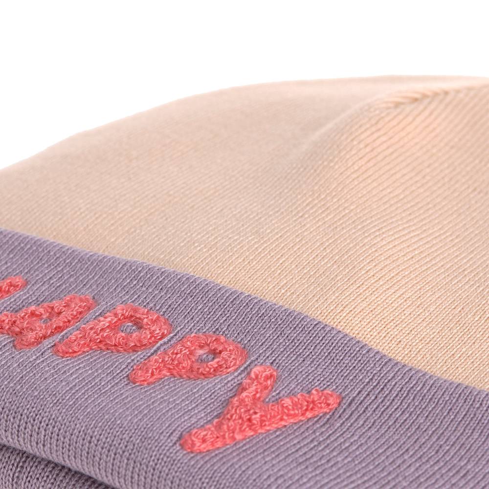 Lässig Beanie Mütze Kinder - Merino Wolle, Little Gang, Happy Rosa Kostenloser Versand international