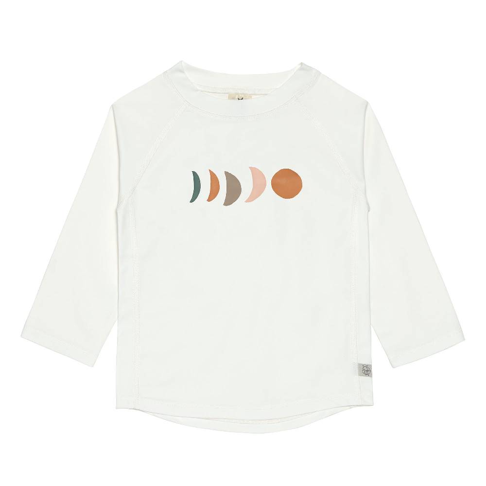 Lässig UV Shirt Kinder Langarm - Mond, Weiß