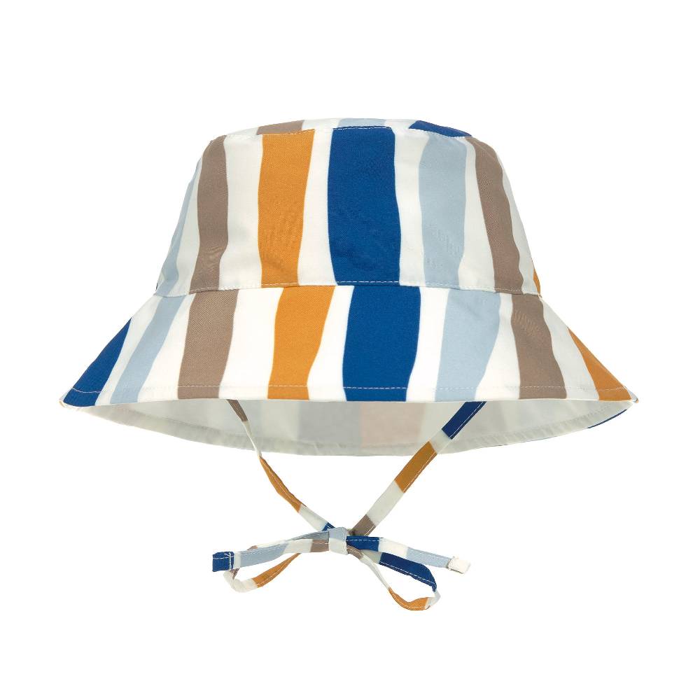Lässig Sonnenhut Kinder (UV Schutz) - Wellen, Blau Weiß