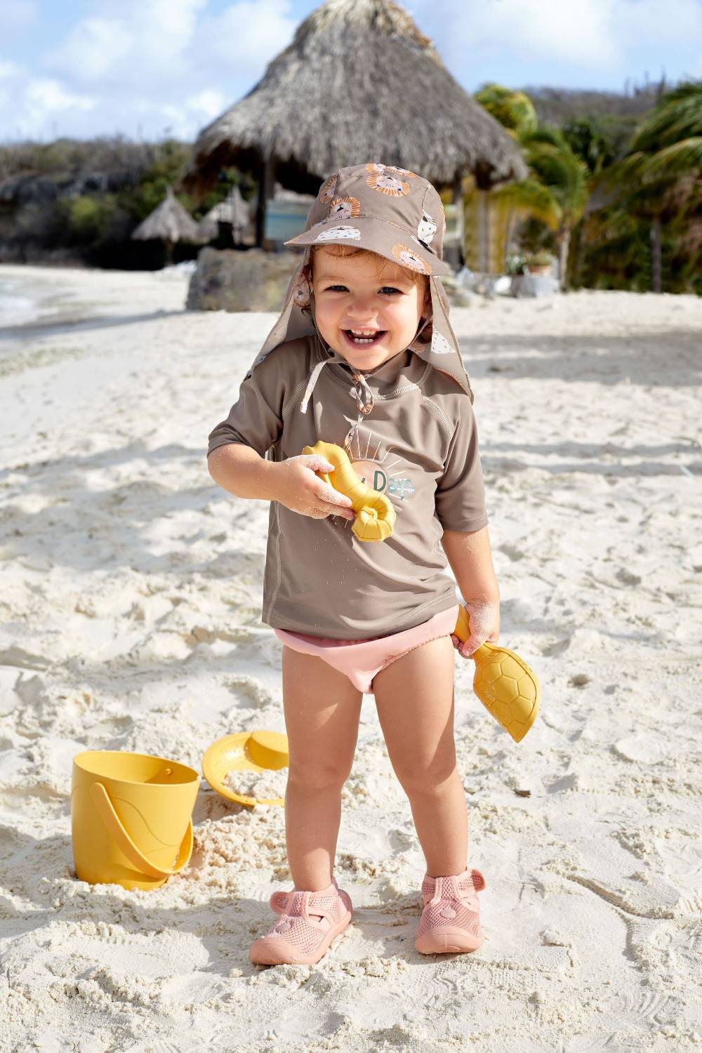Lässig UV Shirt Kinder Kurzarm - Sonne, Braun Cyber Monday