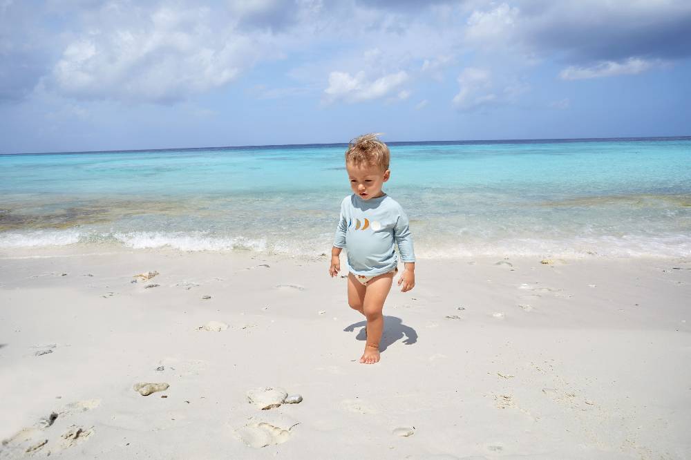 Lässig UV Shirt Kinder Langarm - Mond, Hellblau Online Outlet