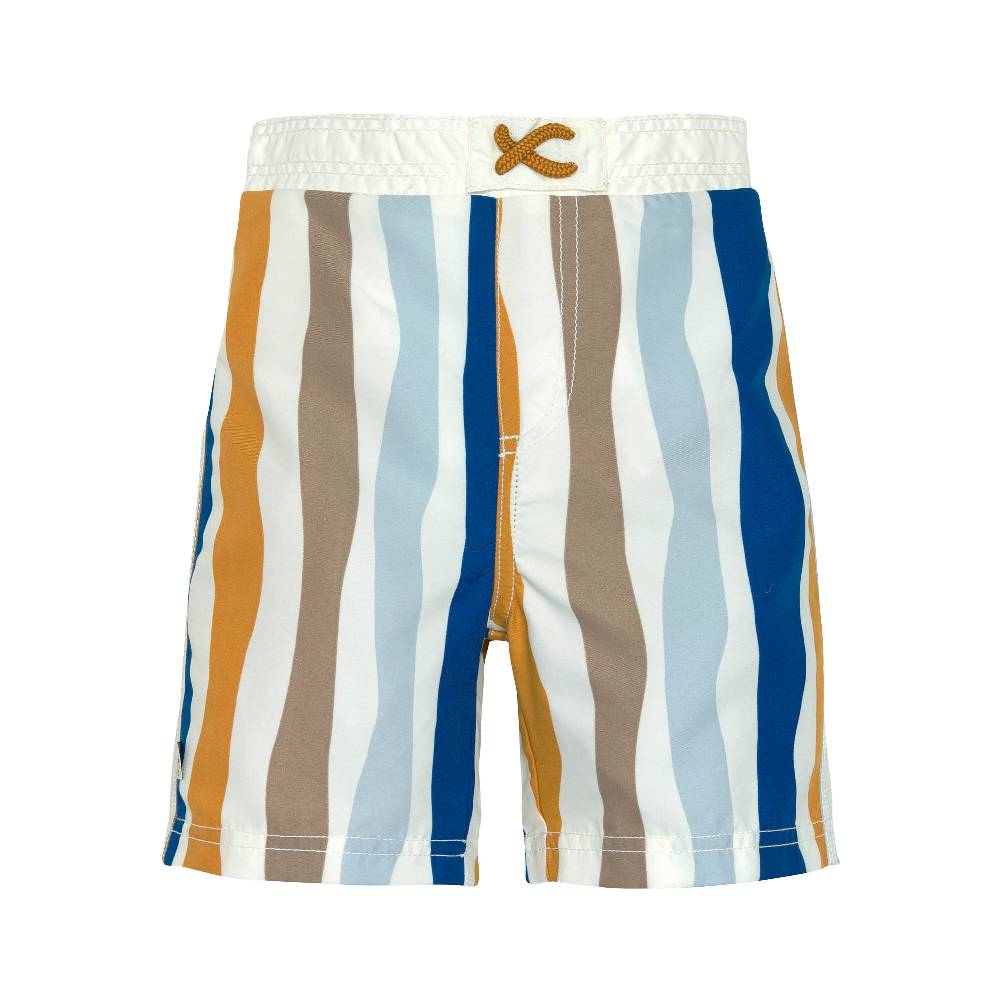 Lässig UV Badehose Kinder - Wellen, Blau Weiß