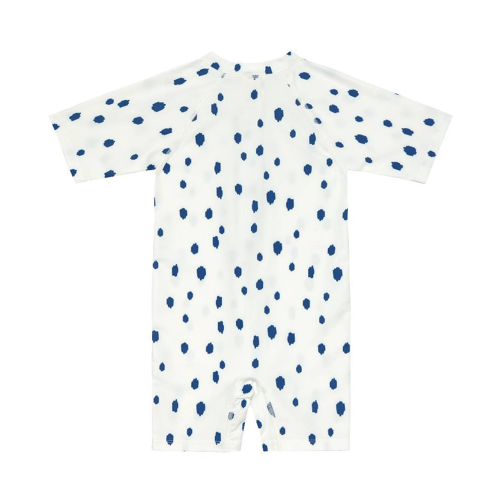 Lässig Schwimmanzug Kinder Kurzarm (UV Schutz) - Punkte, Blau Weiß Bestseller