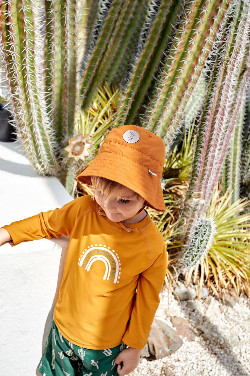 Lässig UV Shirt Kinder Langarm - Regenbogen, Goldgelb Räumungsverkauf
